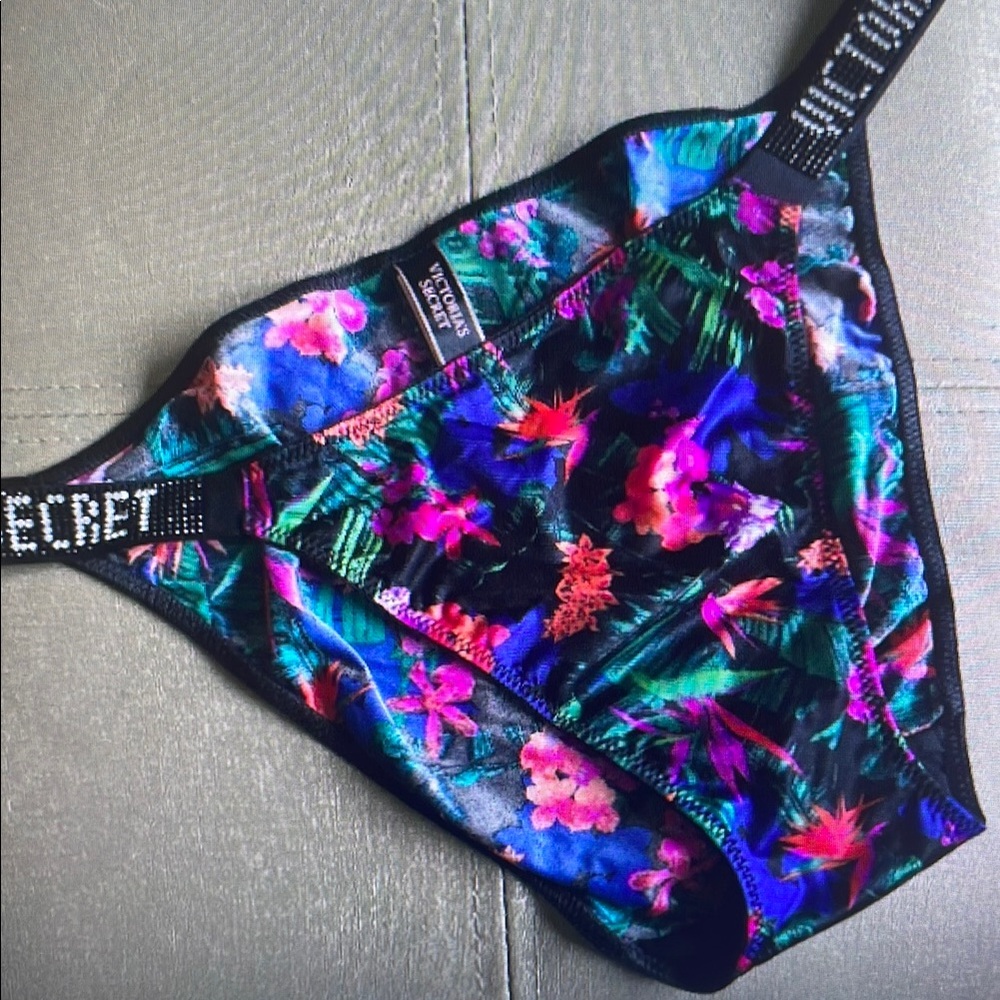 Victoria's Secret Black Bra with Multicolor Accents